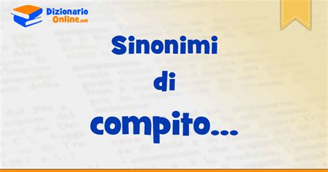 compito sinonimi